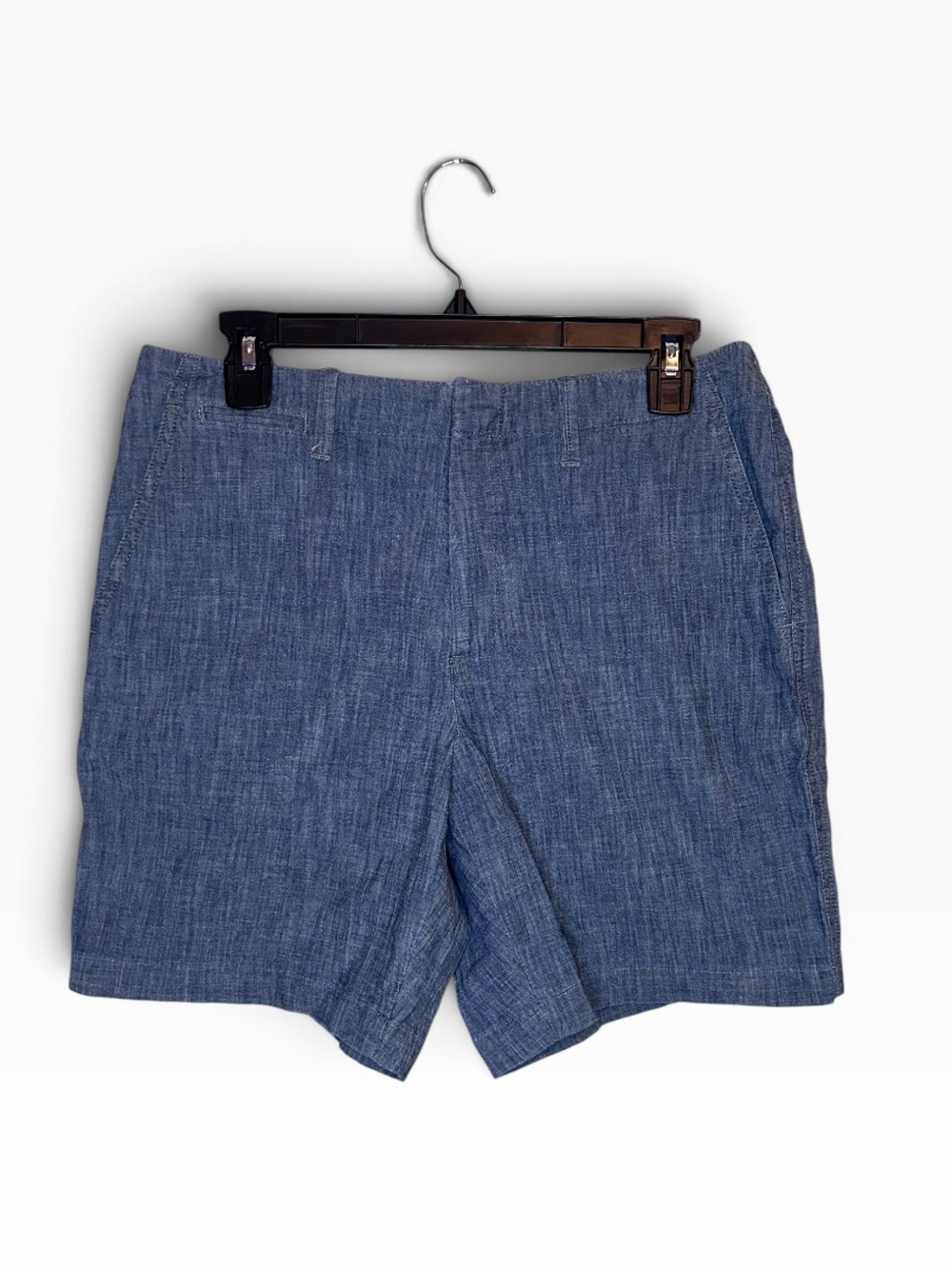 Lands' End Women’s Chambray Blue Flat-Front Shorts